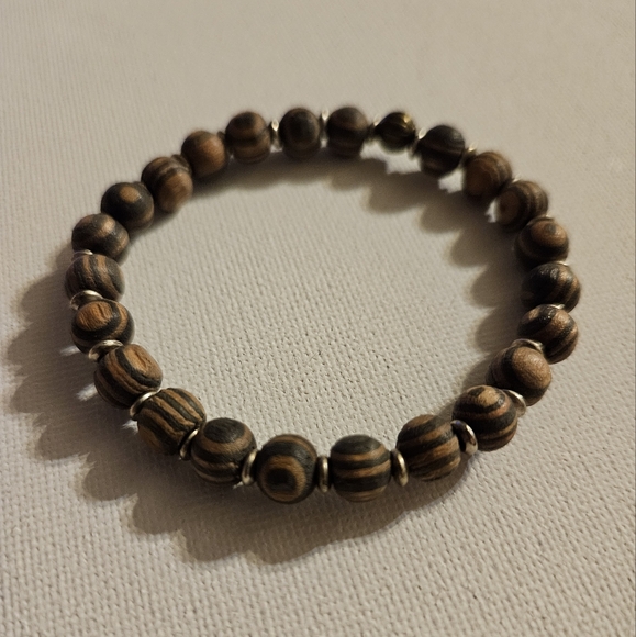 Handmade Jewelry - COPY - Unique HANDMADE Natural AmberWood Beaded Stretch Bracelet